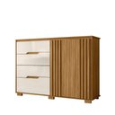 Ver imagem 1 de Cômoda Texas - 4 Gavetas 2 Portas Ripado 147cm Mdp - Moval