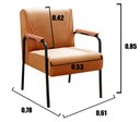 Ver imagem 4 de Poltrona Jade Cor:Veludo Terracota 400