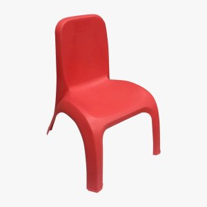Kit 2 Cadeira Plástica Infantil Vermelha - Gibafer