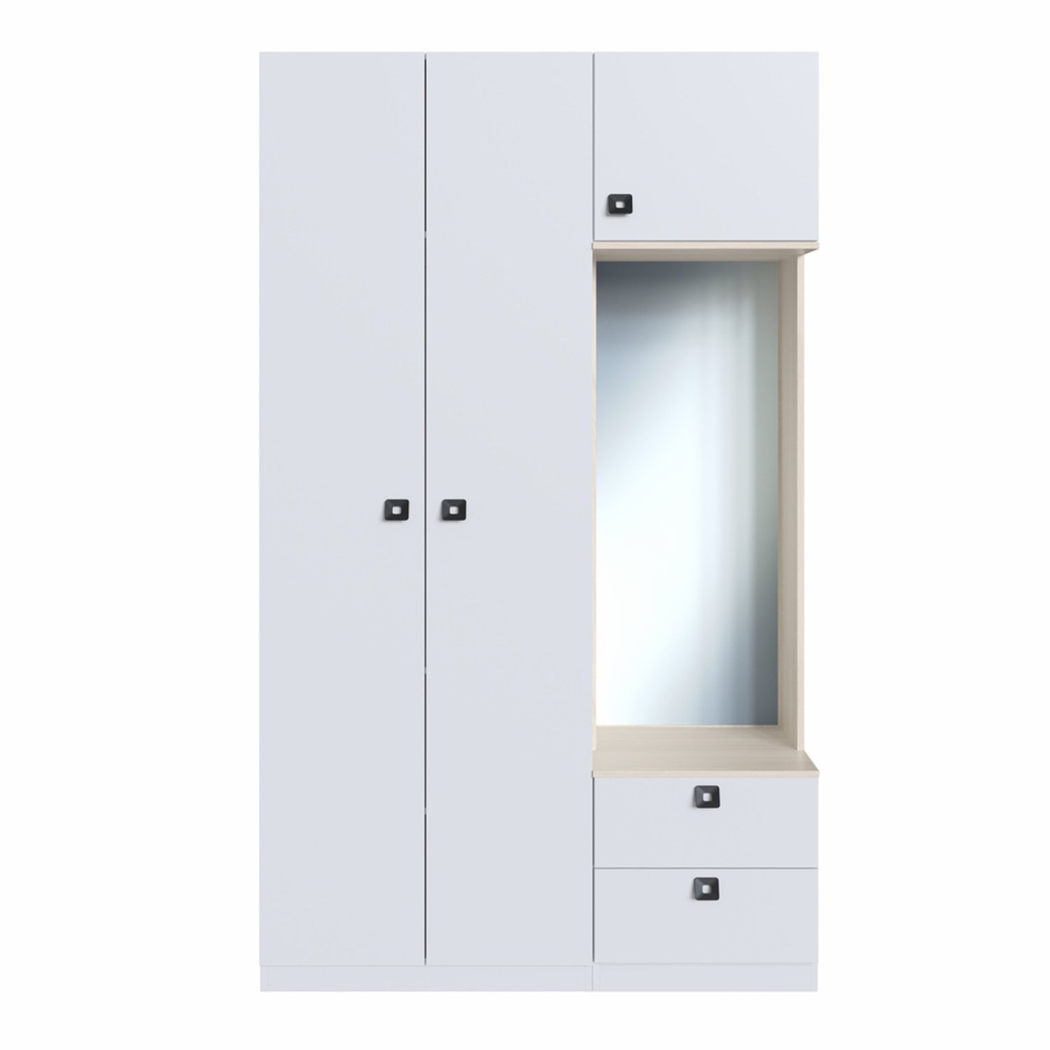 Guarda Roupa Casal Modulado 3 Portas com Espelho 1 Cabideiro  - 4