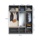 Ver imagem 2 de Guarda Roupa Casal Modulado 4 Portas com Espelho 4 Gavetas 