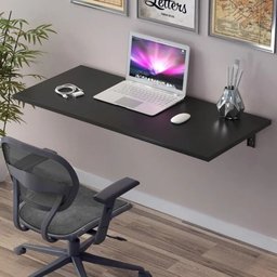 Mesa de Parede Dobrável Suspensa Cor: Onix - 2
