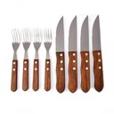 Ver imagem 1 de Faqueiro para Churrasco 8 Peças em Aço Inox Kenya