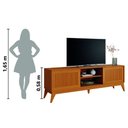 Ver imagem 6 de Rack Bancada para Tv até 65 Polegadas 1,80m Ripado Impressão 3d 2 Portas Cedro King Edn