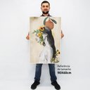 Ver imagem 2 de Quadro Decorativo em Canvas Abstrato Face Flowers TACOLADO PAPEL DE PAREDE Moldura Flutuante 4,5cm F