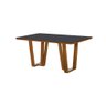 Mesa de Jantar Samira 160x90 Linha Wood e Tampo Preto Base em Madeira Maciça - 1