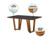 Mesa de Jantar Samira 160x90 Linha Wood e Tampo Preto Base em Madeira Maciça - 2