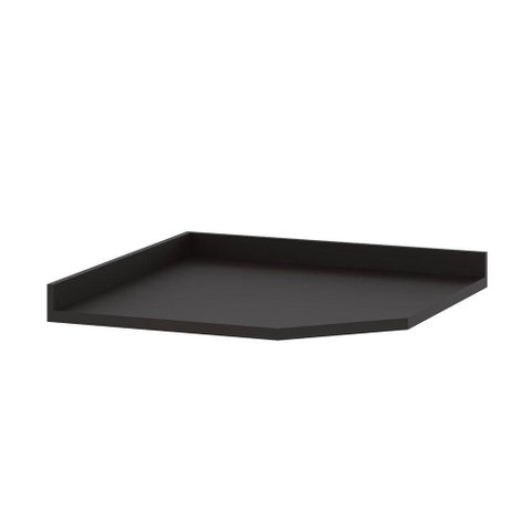 Tampo para Balcão Canto Diagonal 74cm Classic Luciane Móveis Preto Txt