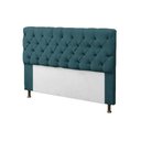 Ver imagem 1 de Cabeceira para Cama Box Queen 160cm Mirage c/ Capitonê Suede Azul Turquesa
