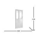 Ver imagem 3 de Porta Lambril Camarão Vidro Mini Boreal 210x80cm Fortsul Esquadril Abertura Direita Branco Esquadrisul