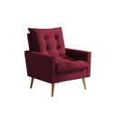 Ver imagem 4 de Poltrona Sala 92cm Conforto Sofisticado e Destaque Perfeito para Qualquer Ambiente Vermelho Ester