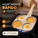 Ver mais imagens de Frigideira Antiaderente 4 Divisórias para Ovos Hambúrgueres e Panquecas