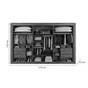 Ver imagem 3 de Guarda Roupa Casal 3 Portas de Correr e 6 Gavetas c/ 1 Espelho Toronto Branco - Europa