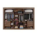 Ver imagem 4 de Guarda Roupa Casal 3 Portas de Correr e 6 Gavetas c/ 1 Espelho Toronto Branco - Europa