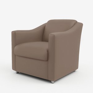 Poltrona Decorativa Reforçada Milla Recepção 12 Cores - Capuccino