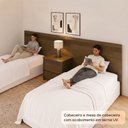 Ver imagem 5 de Conjunto Painel Cabeceira e Mesa Polidoro em MDF Ambar 109x270cm