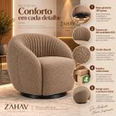 Ver imagem 7 de Kit 2 Poltrona Giratória 360° Orgânica Bouclé Sala Nuvem:Bouclê/Capuccino