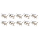 Ver imagem 1 de Kit 10 Jogos De Mesa Dobravel Com 2 Cadeiras De Madeira 70X70 - Sem Pin - Marrom