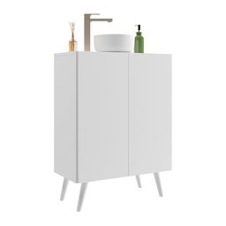 Gabinete Banheiro 2 Portas Retrô 63cm Multimóveis MP5006 Branco - 2