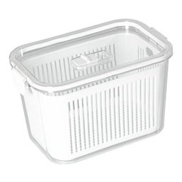 Pote Hermético Slim Com Cesto E Tampa Com Travas 1780Ml Branco 1769 Paramount - 1