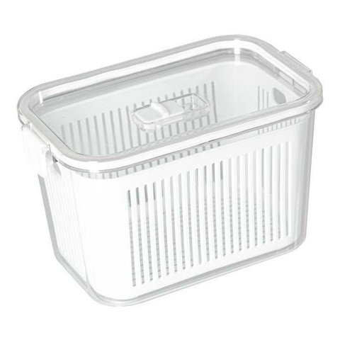 Pote Hermético Slim Com Cesto E Tampa Com Travas 1780Ml Branco 1769 Paramount