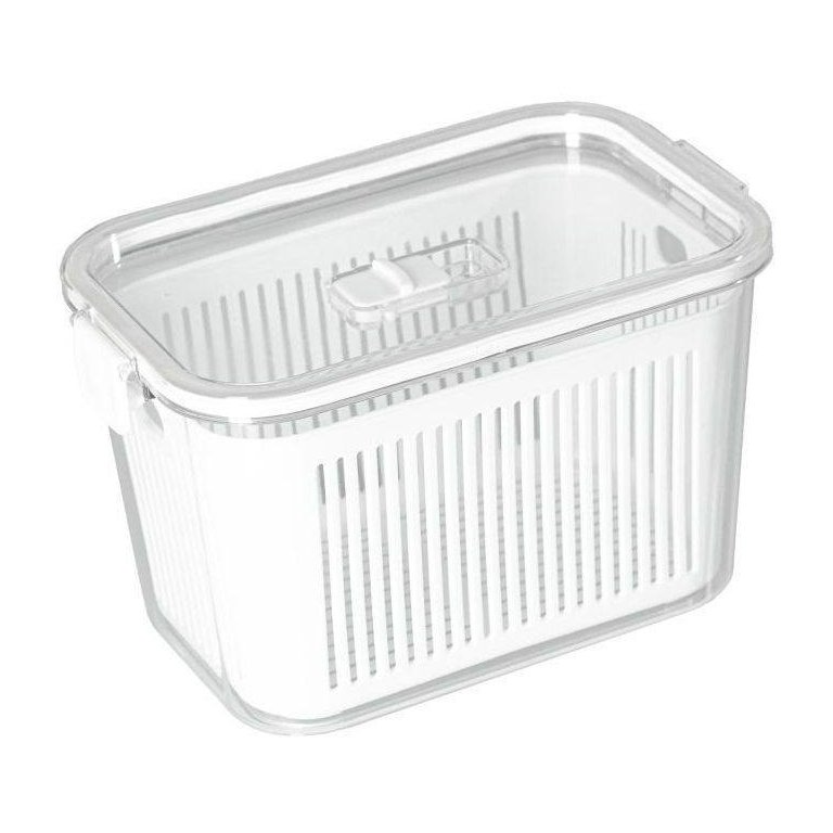 Pote Hermético Slim Com Cesto E Tampa Com Travas 1780Ml Branco 1769 Paramount