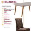Ver imagem 7 de Mesa de Jantar Copper 180cm Tampo MDF Vidro com 6 Cadeiras Yasmin