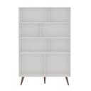 Ver imagem 4 de Estante de Livros Retrô 120cmx180cm Pés em Madeira Maciça 2 Portas 6 Prateleiras YesCasa