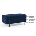 Ver imagem 4 de Kit 2 Puffs Decorativos 90cm Base Aço Status Azul Marinho