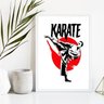 Quadro Decorativo Karatê 24x18cm:madeira Branca - 2