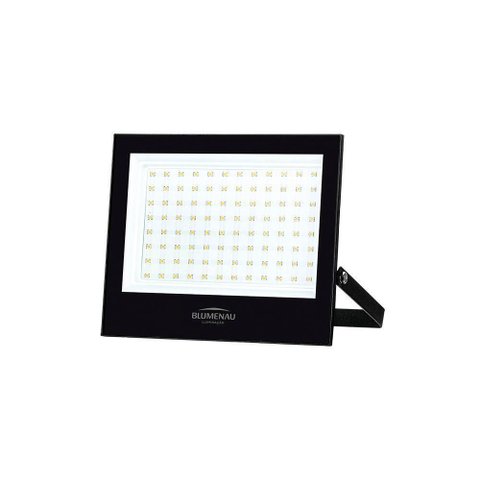 Refletor Blumenau Led Play 100w Preto Bivolt 3000k Luz Amarela