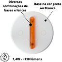 Ver imagem 2 de Ecolight Luminária Econômica - Base Branca Laranja - 110v