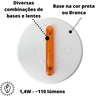 Ecolight Luminária Econômica - Base Branca Laranja - 110v - 2