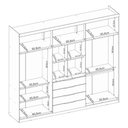Ver imagem 7 de Guarda Roupa Casal Giardino 6 Portas 4 Gavetas Nogueira Touch com Espelho e Pés - Demóbile