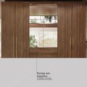 Ver imagem 4 de Guarda Roupa Casal Giardino 6 Portas 4 Gavetas Nogueira Touch com Espelho e Pés - Demóbile