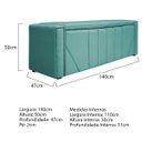 Ver imagem 5 de Kit Cabeceira e Calçadeira Baú Casal Minsk P02 140 cm para cama Box Suede - Amarena Móveis