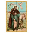 Ver imagem 1 de Quadro São Roque com Cachorro e Cajado 60x40 em Azulejos
