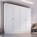 Ver imagem 1 de Guarda-Roupa 4 Portas Americano Provençal América Branco