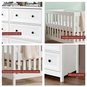 Ver imagem 5 de Conjunto Berço + Cômoda Ditália Bbi-56 Dm-217 com Regulagem e 6 Gavetas Branco
