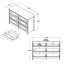 Ver imagem 3 de Conjunto Berço + Cômoda Ditália Bbi-56 Dm-217 com Regulagem e 6 Gavetas Branco