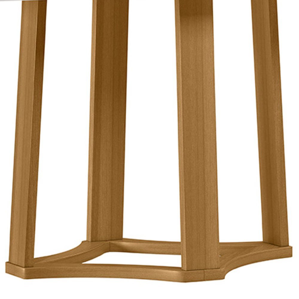 Mesa de Jantar Retangular 170cm Tampo MDF Vidro Trevisan N02 Ypê/Off White - Mpozenato - 7