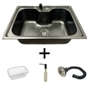 Ver imagem 1 de Cuba Pia Gourmet Aço Inox 304 Preto 60x42 C/ Acessórios