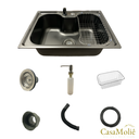 Ver imagem 5 de Cuba Pia Gourmet Aço Inox 304 Preto 60x42 C/ Acessórios