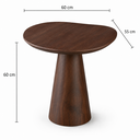 Ver imagem 4 de Mesa de Apoio Jardim em Madeira Nogueira 60x55x60cm Sheldon