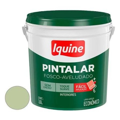 Tinta Acrílica Pintalar Fosco Aveludado Verde Primavera 3,6L Iquine