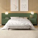 Ver imagem 3 de Conjunto Painel Ripado Bend 6 Gavetas MDF Musgo com Preto Casa Lar Shop