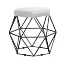Ver imagem 3 de Kit 6 Puffs Vanessa Decorativos Aramado Preto - Assento Branco