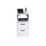 Mesa de Cabeceira Branca 30cm 2 Gavetas Mdf Quarto Gaveteiro Puxador Arquivo-sem Rodinhas (montado) - 5