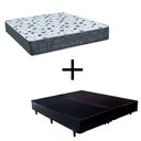 Ver imagem 1 de Cama Box Casal 138 Bipartido Tecido Preto com Colchão Alegro D28 Cinza 57x138x188