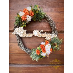 Enfeite de Porta de Entrada Guirlanda de Flores - 50cm - 2
